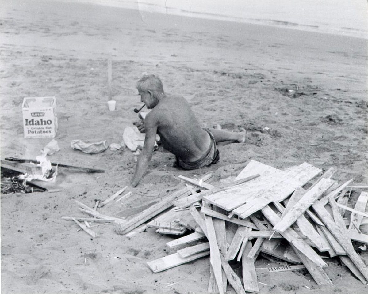 man on beach