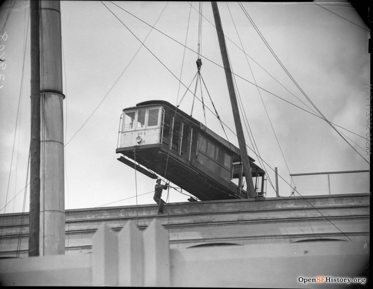 cable car hoisted