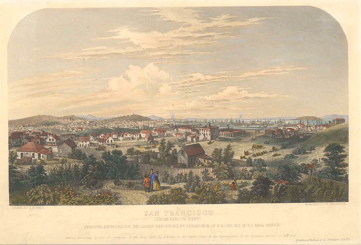 lithograph view of San Francisco