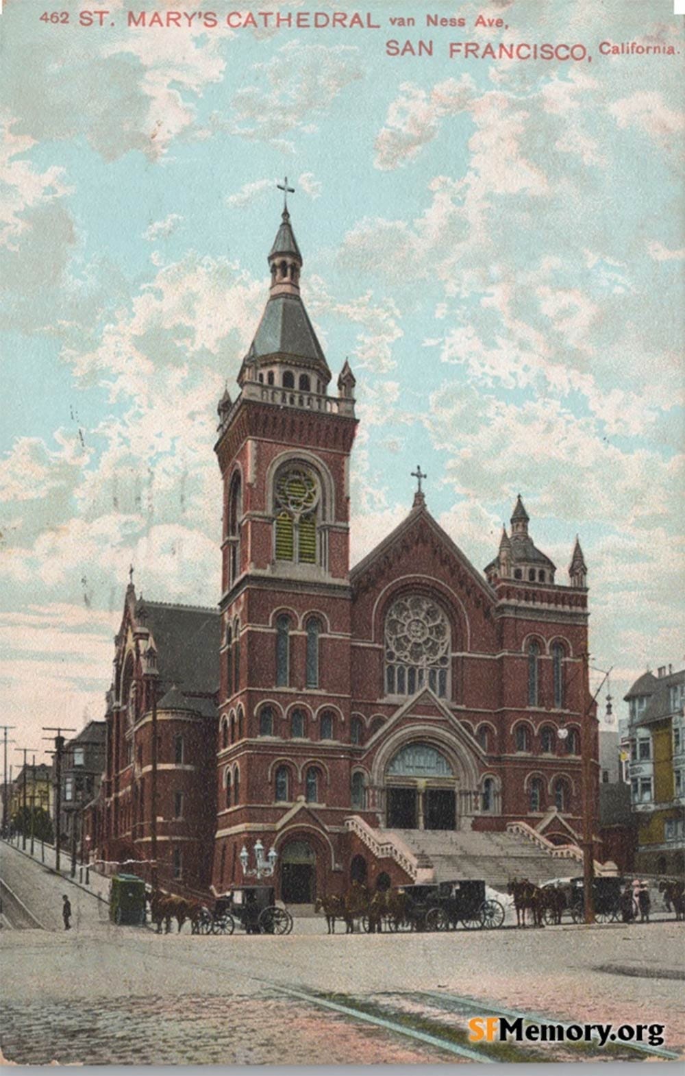 postcard view of St. Mary's cathedral